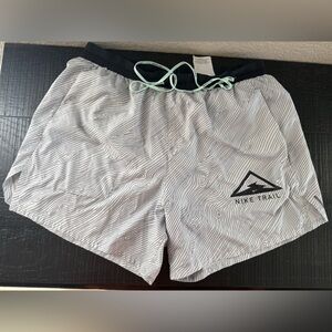 Nike Trail Black and White Athletic Shorts